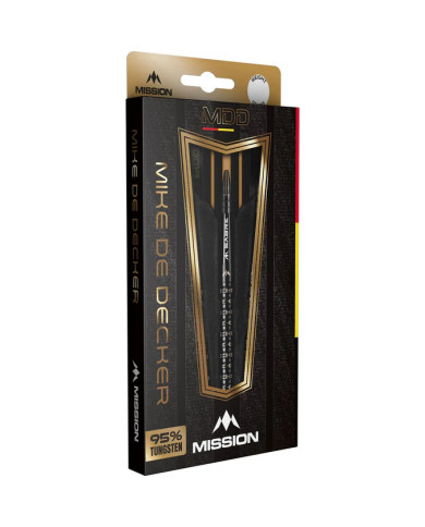 Mission Mike de Decker 95% Tungsten Darts - Black & Gold PVD
