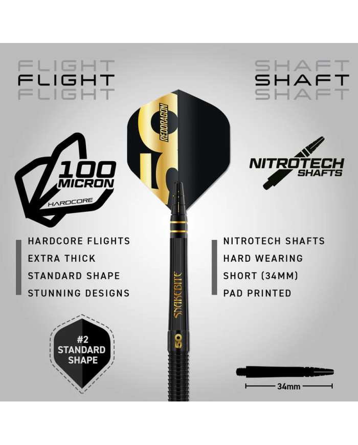 Red Dragon Peter Wright 50 Year Anniversary Darts - 21g