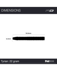 Red Dragon Tyrian 90% Tungsten Steel Tip Darts