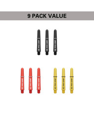 Target 3x Sets Pro Grip Shafts - Black/Red/Yellow