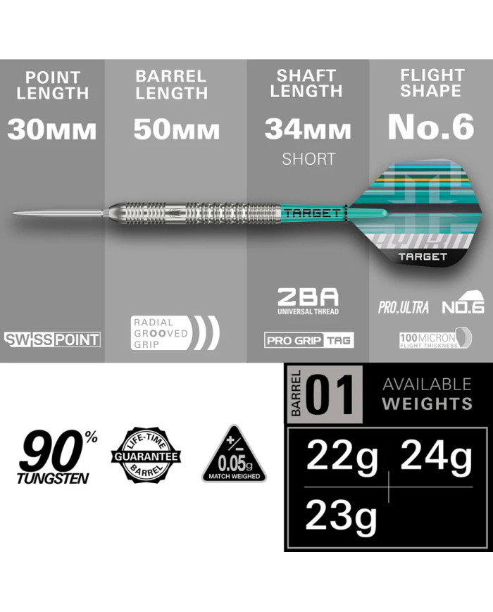 Target Hydro 01 90% SP Darts