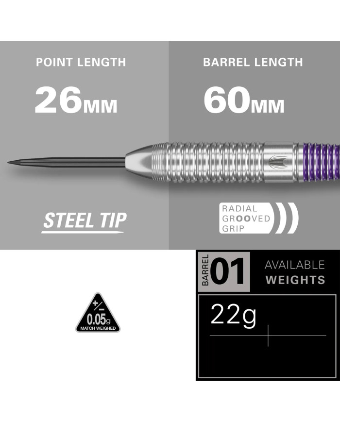 Target Luke Littler 22 Piece Brass Dart Set 22g