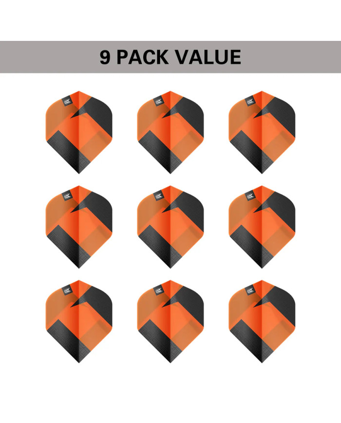 Target Tag Ten-X Flights Orange - 3 Sets