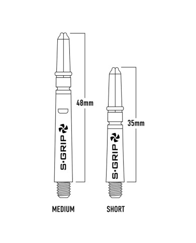 Harrows Supergrip Spin Shafts - Smokey