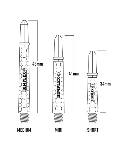 Harrows Dimplex Shafts White