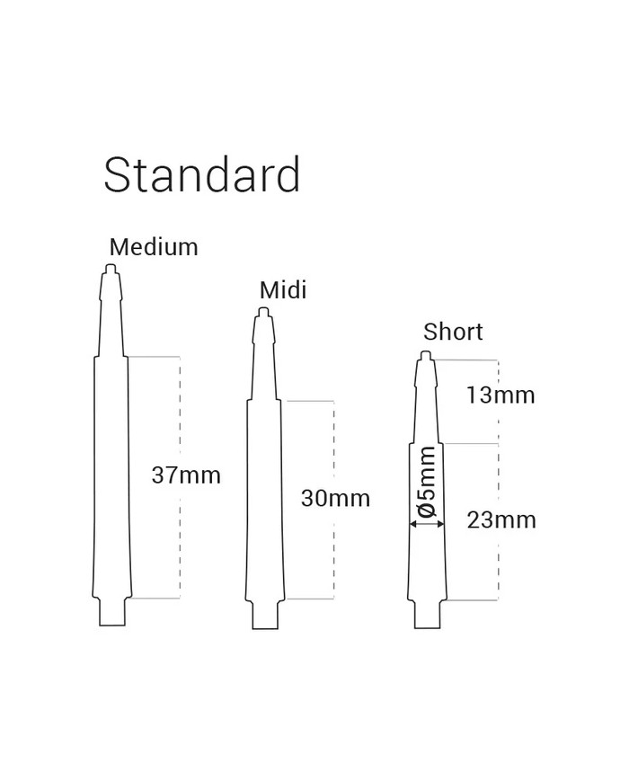 Harrows Clic System Shafts Standard White
