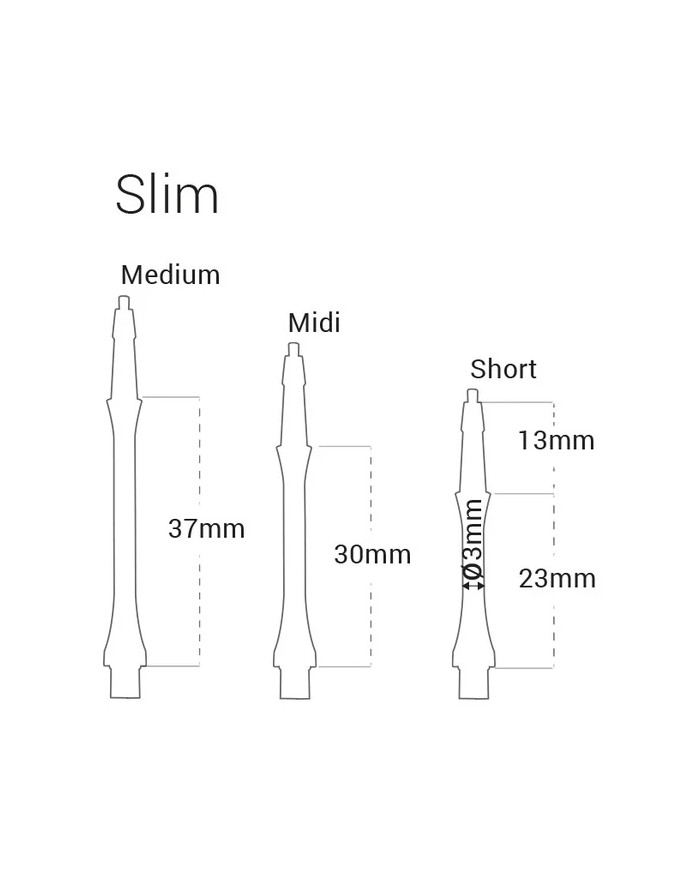 Harrows Clic System Shafts Slim Black