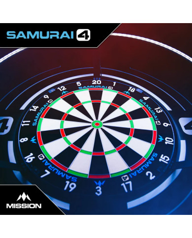 Mission Samurai 4 Dartboard Professional - Knife Wire - White Spider