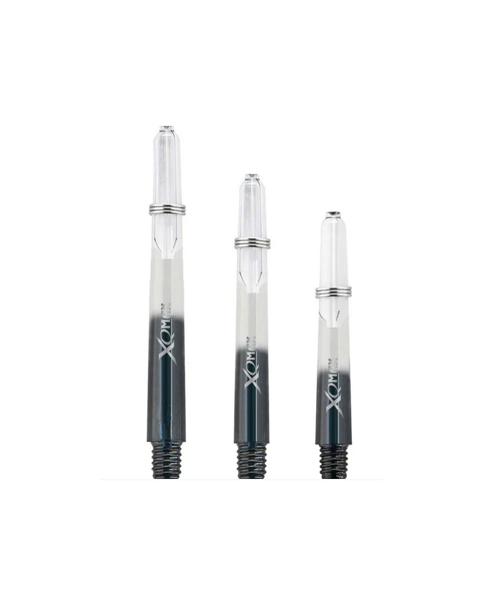 XQMax Gradient Polycarbonate Dart Shafts - Clear/Black