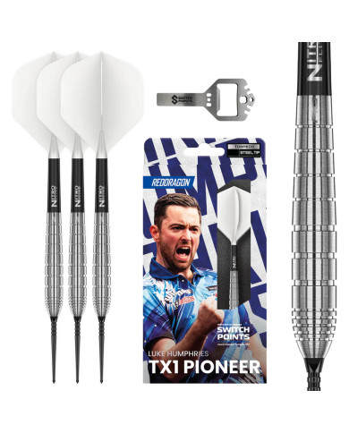 Red Dragon Luke Humphries TX1 Pioneer Switch Point 90% Tungsten Steel Tip Darts