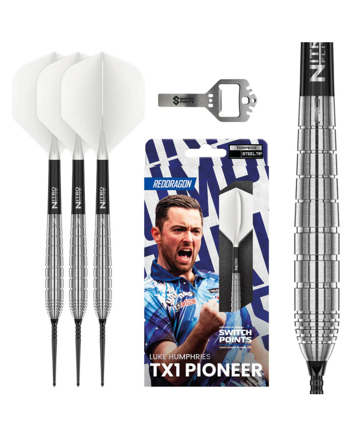 Red Dragon Luke Humphries TX1 Pioneer Switch Point 90% Tungsten Steel Tip Darts