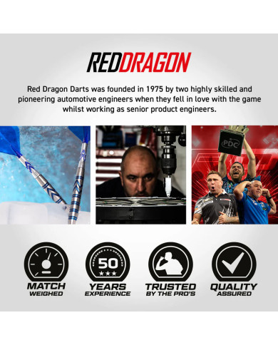 Red Dragon Gerwyn Price Blue Original Switch Point 90% Tungsten Steel Tip Darts