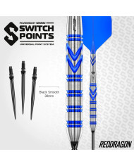 Red Dragon Gerwyn Price Blue Original Switch Point 90% Tungsten Steel Tip Darts