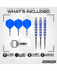 Red Dragon Gerwyn Price Blue Original Switch Point 90% Tungsten Steel Tip Darts