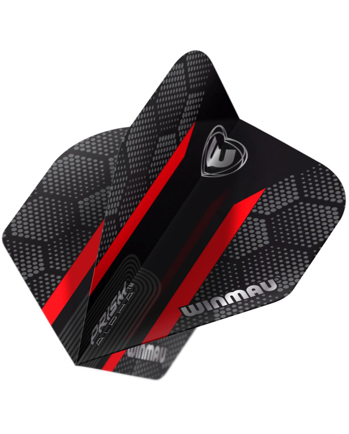 Winmau Prism Alpha Hexagon Flights - Black & Red