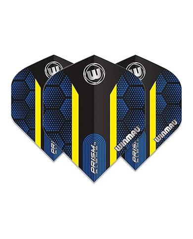 Winmau Prism Alpha Hexagon Flights - Blue & Yellow
