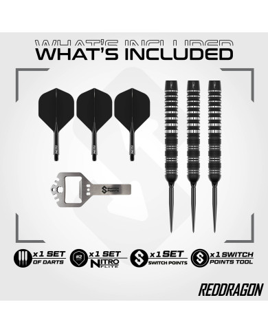 Red Dragon Sable Parallel Barrel Switch Point Darts