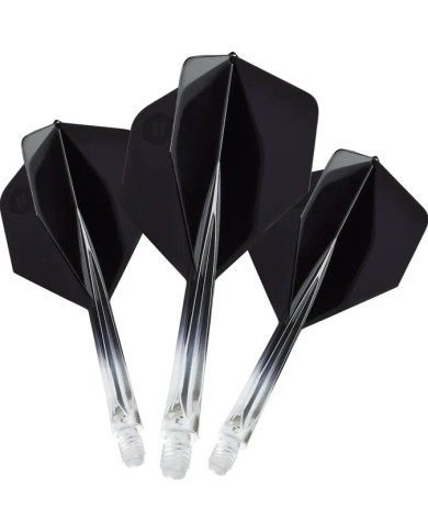 Unicorn Forge Two Tone Flights Clear & Black