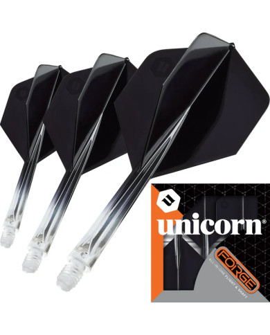 Unicorn Forge Two Tone Flights Clear & Black
