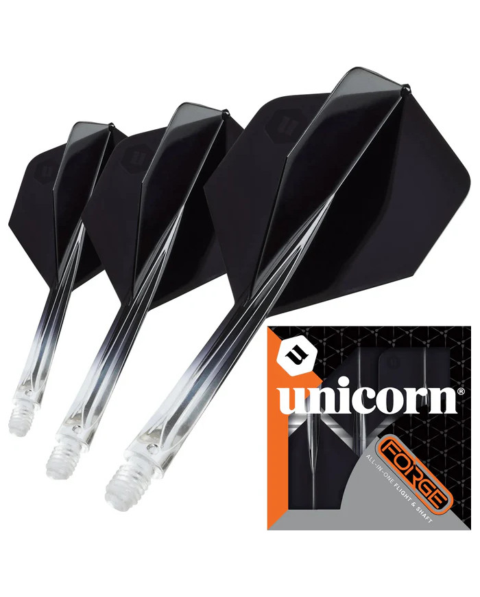 Unicorn Forge Two Tone Flights Clear & Black