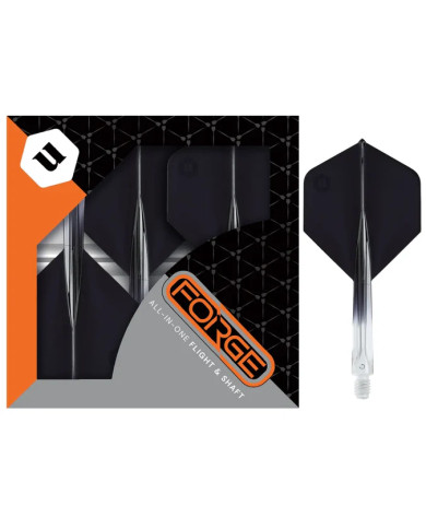 Unicorn Forge Two Tone Flights Clear & Black