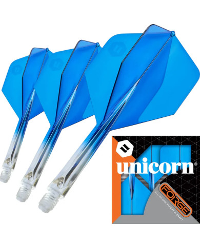 Unicorn Forge Two Tone Flights Clear & Blue