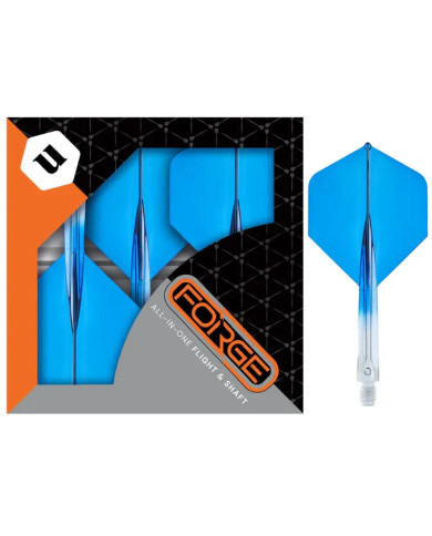Unicorn Forge Two Tone Flights Clear & Blue
