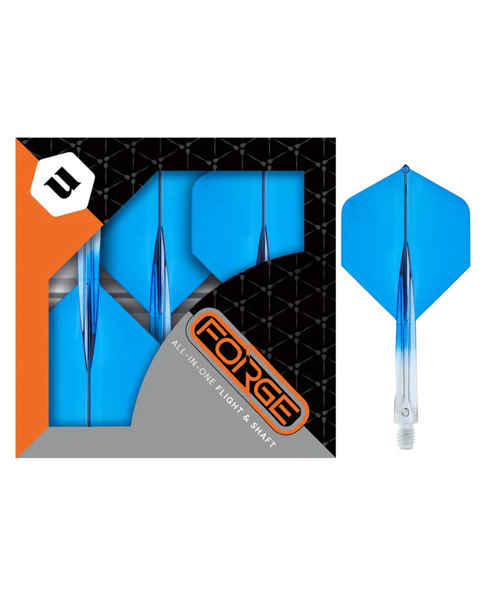 Unicorn Forge Two Tone Flights Clear & Blue