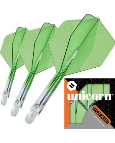 Unicorn Forge Two Tone Flights Clear & Green