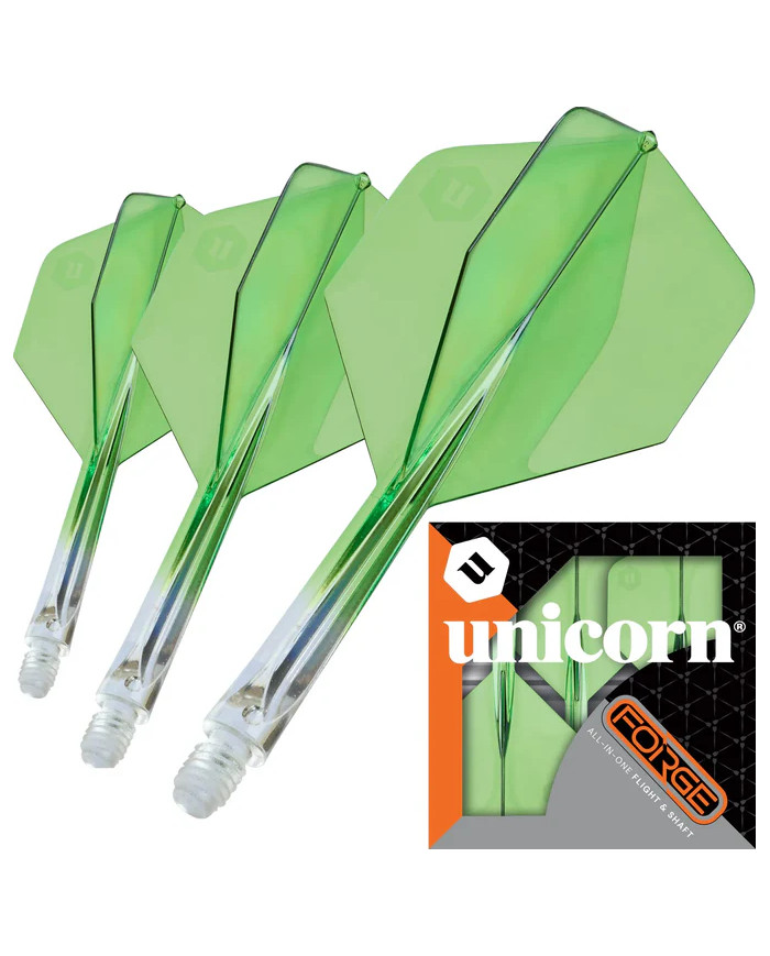 Unicorn Forge Two Tone Flights Clear & Green