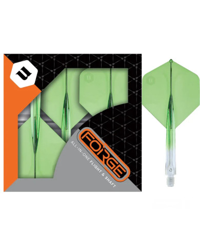 Unicorn Forge Two Tone Flights Clear & Green