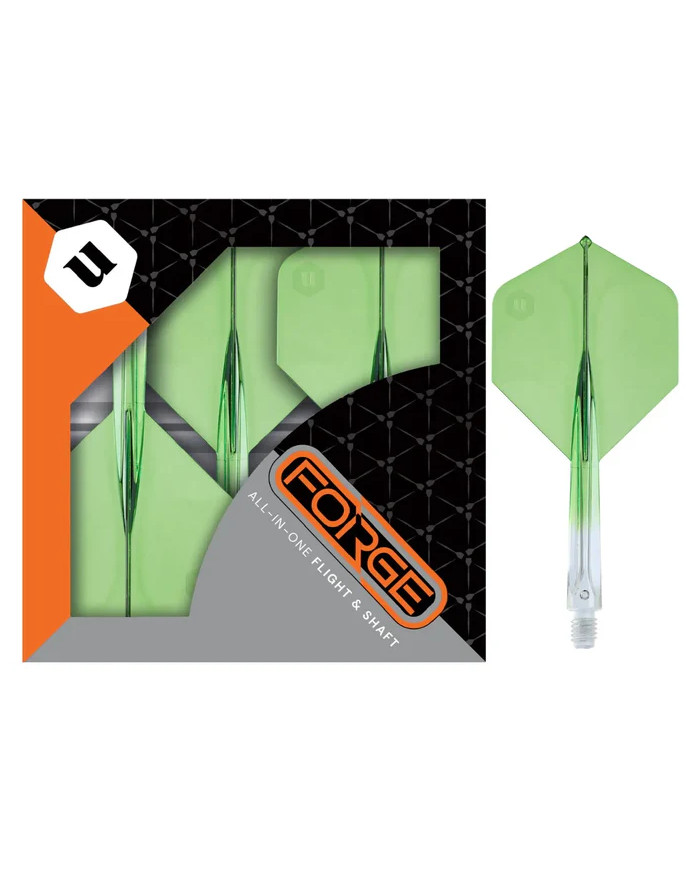 Unicorn Forge Two Tone Flights Clear & Green
