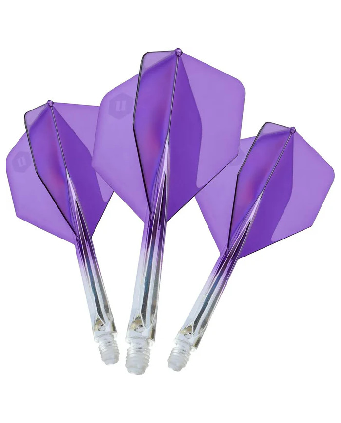 Unicorn Forge Two Tone Flights Clear & Purple