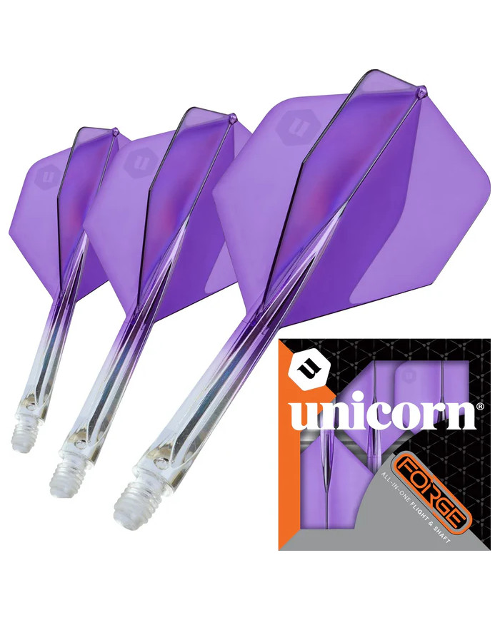 Unicorn Forge Two Tone Flights Clear & Purple
