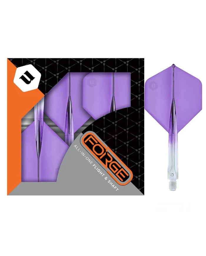 Unicorn Forge Two Tone Flights Clear & Purple