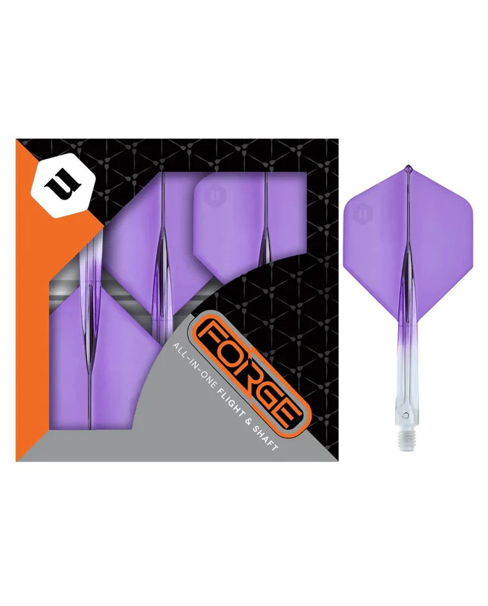 Unicorn Forge Two Tone Flights Clear & Purple