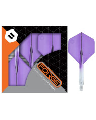Unicorn Forge Two Tone Flights Clear & Purple