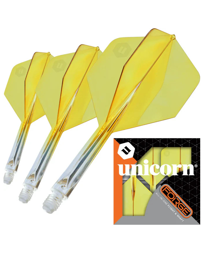 Unicorn Forge Two Tone Flights Clear & Yellow