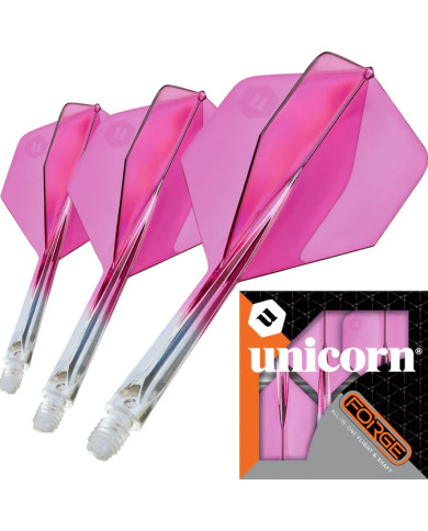 Unicorn Forge Two Tone Flights Clear & Pink