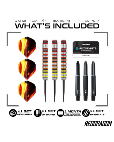 Red Dragon Furnace 90% Tungsten Core Steel Tip Darts