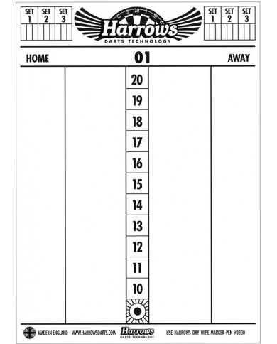 Harrows Dry Wipe Scoreboard
