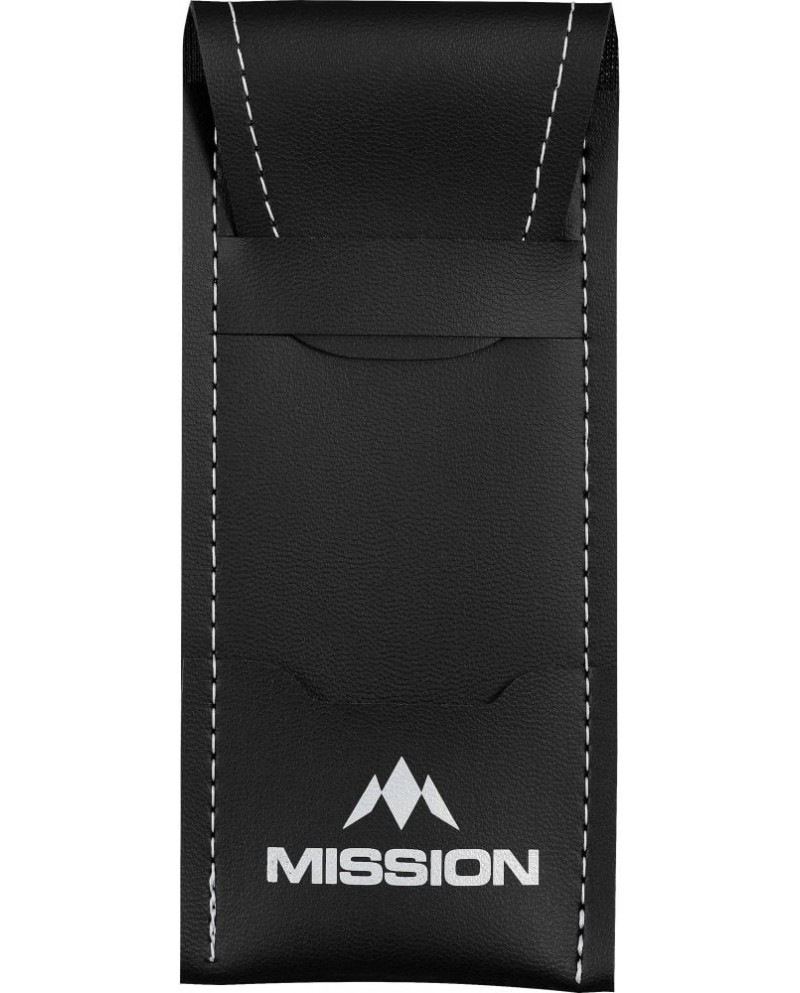 Mission Sport 8 Dart Case - Black Bar Wallet - White Trim