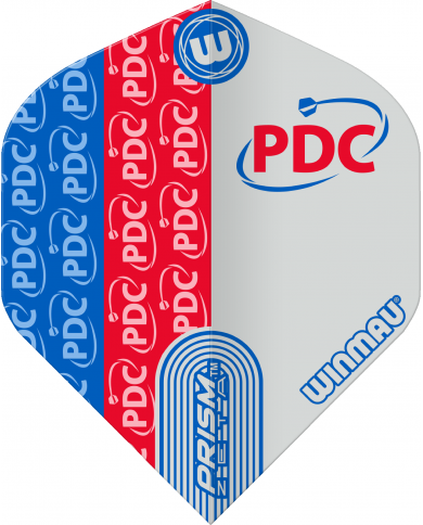 Winmau Prism Zeta PDC Flights - Grey/Blue/Red