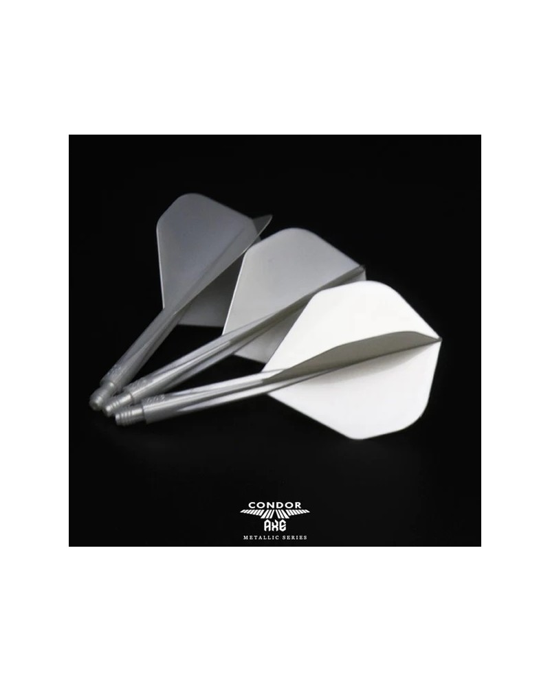 Condor AXE Metallic Dart Flights Standard Pearl Silver