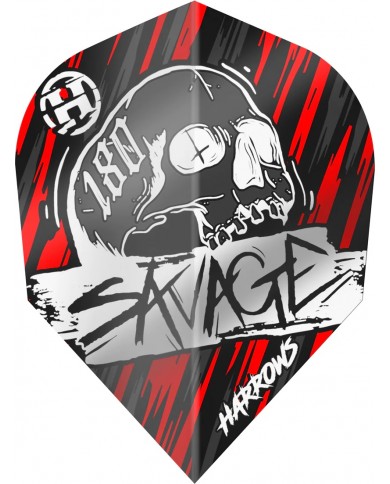 Harrows Prime Savage No6 Flights Silver & Red