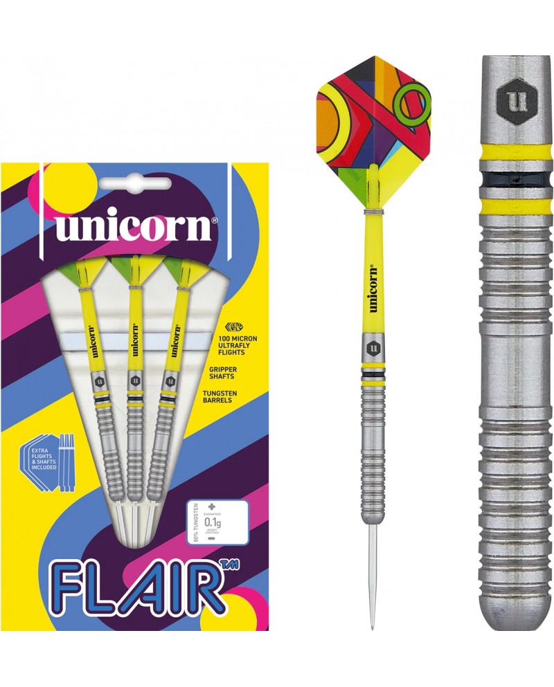 Unicorn Flair 3 80% Tungsten Darts - 22g