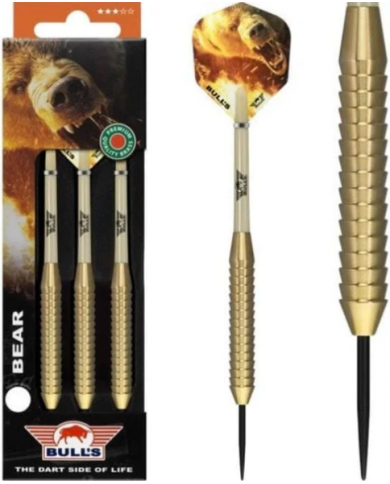 Bulls Bear Steel Tip Brass Razor Grip Darts - 23g Bulls Bear Steel Tip Brass Razor Grip Darts - 23g