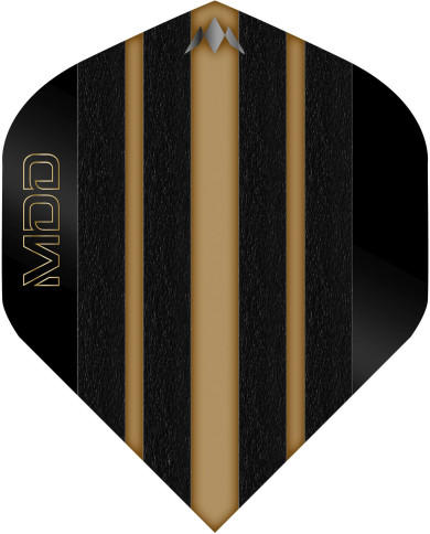 Mission Solo Darts Flights No.2 - MDD - Black & Gold