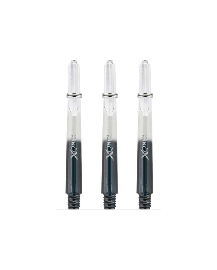 XQMax Gradient Polycarbonate Dart Shafts - Clear/Black