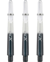 XQMax Gradient Polycarbonate Dart Shafts - Clear/Black